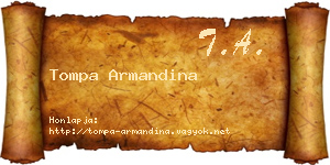 Tompa Armandina névjegykártya